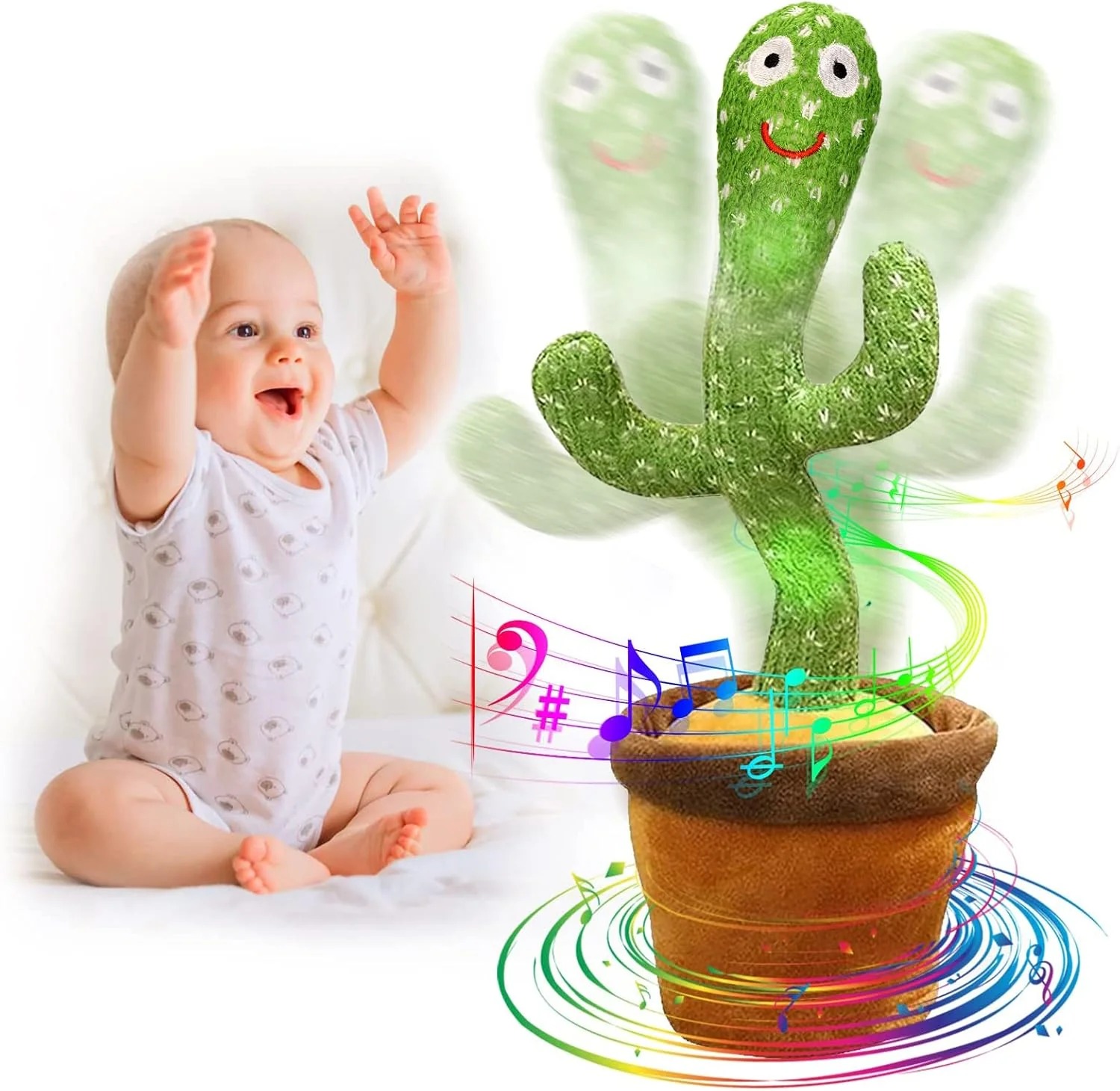 Dancing Cactus Plush Talking, Singing & Lighting Toy