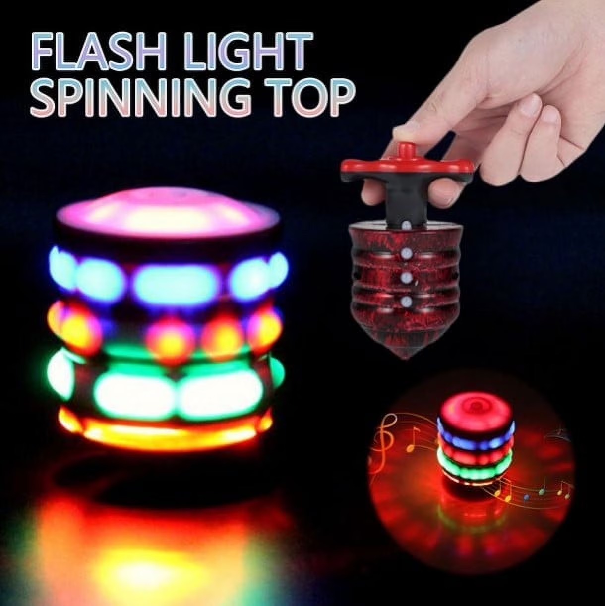 Light Up Flashing Spinning Top Toys for Kids