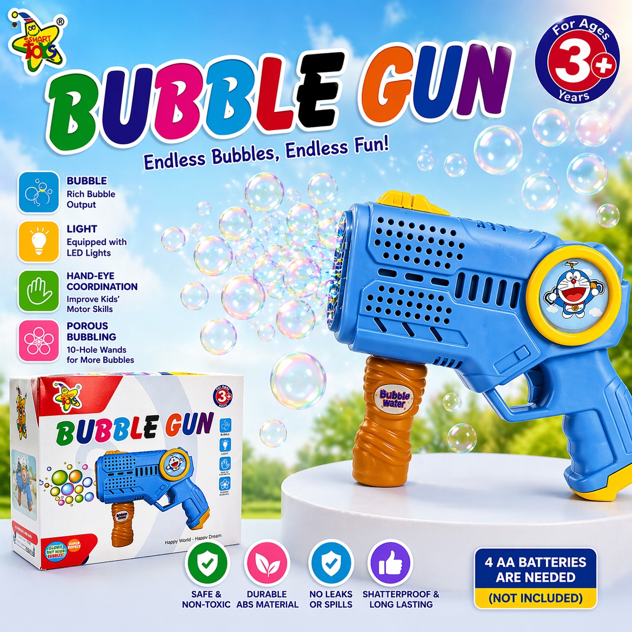LED Bubble Gun for Kids
